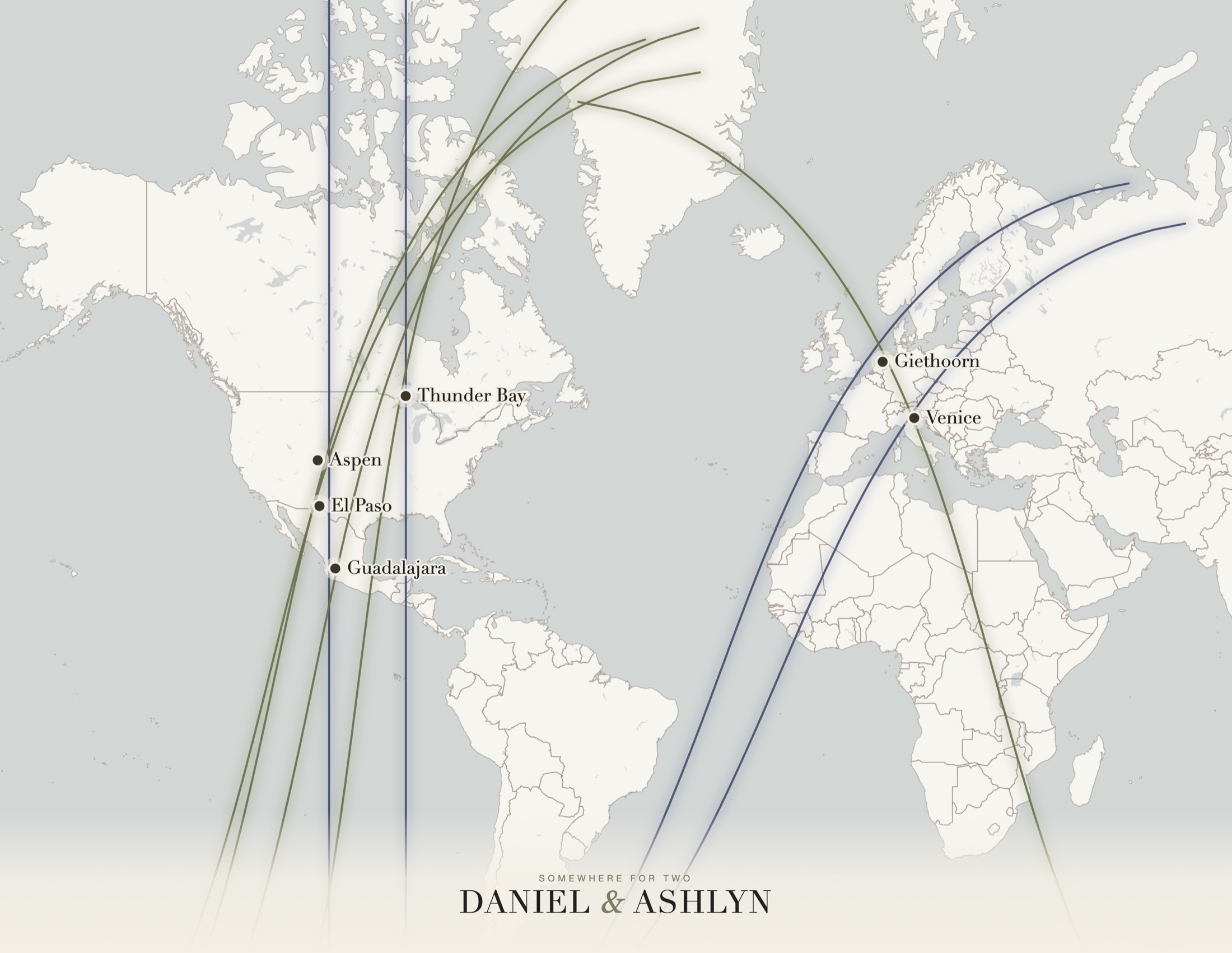 The framable couples astrocartography map