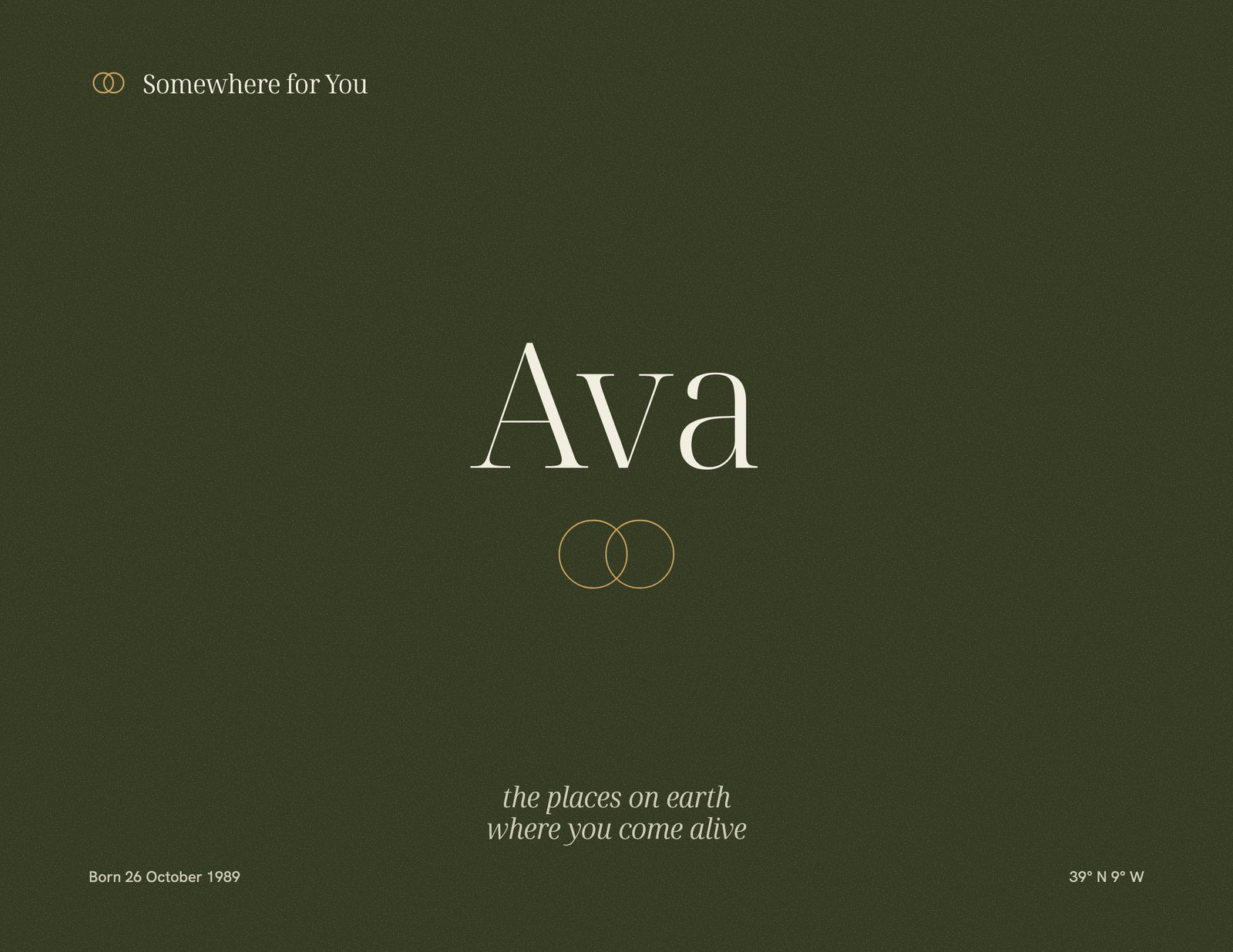 The cover of Ava's reading, her name on olive